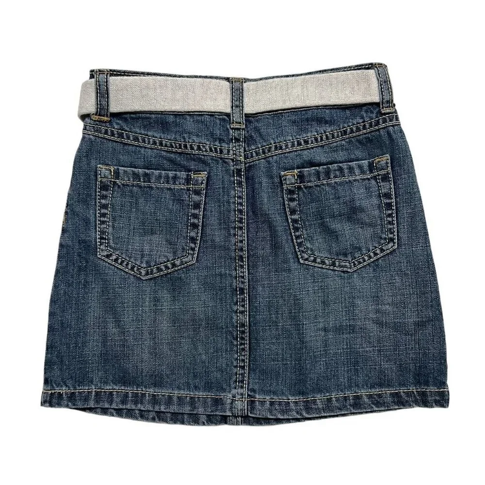 Gymboree Sz 7 Embroidered Snowflake Denim Skirt